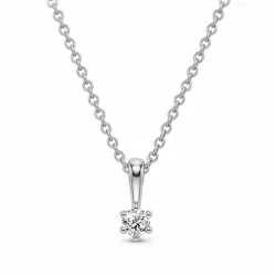 halsband med lab grown diamant hängen i silver 0,11 ct