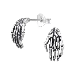 skeletthand örhängen i silver - Little Ones