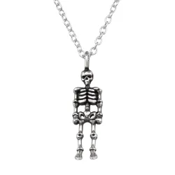 skelett halsband i silver - Little Ones