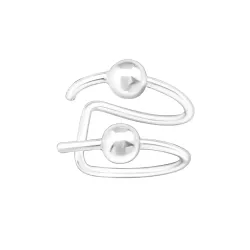 Runda ear cuff i silver