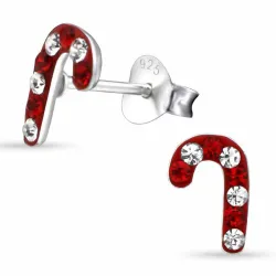 polkagriskäpp kristal örhängestift i silver - Little Ones