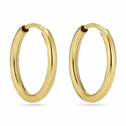 15 mm creol i förgyllt silver