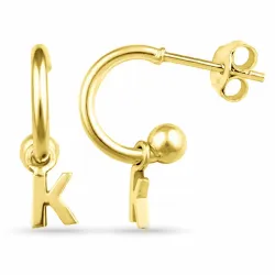 bokstav k halvcreol i förgyllt silver - My Letter
