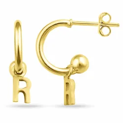 bokstav r halvcreol i förgyllt silver - My Letter