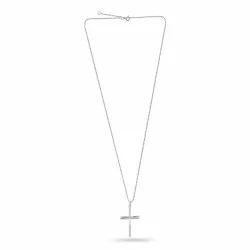 kors halsband i silver med hängen i silver