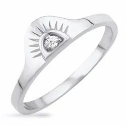 sol zirkon ring i silver