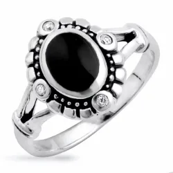 Kollektionsprov onyx ring i silver