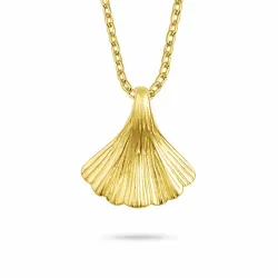 mussla halsband i förgyllt silver