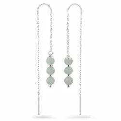amazonit kedja örhängen i silver - Loom Stones
