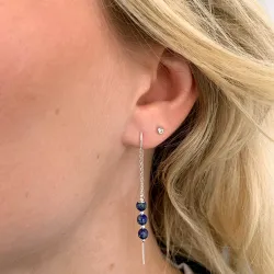 lapis lazuli kedja örhängen i silver - Loom Stones