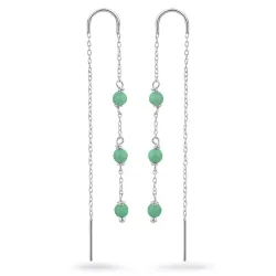 amazonit kedja örhängen i silver - Loom Stones