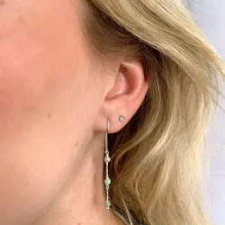 amazonit kedja örhängen i silver - Loom Stones