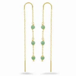 amazonit kedja örhängen i förgyllt silver - Loom Stones