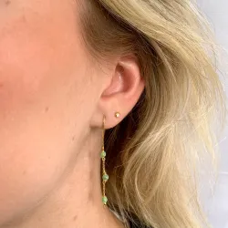 amazonit kedja örhängen i förgyllt silver - Loom Stones