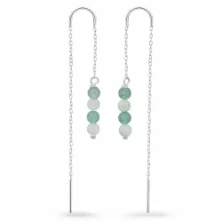 amazonit kedja örhängen i silver - Loom Stones