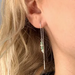 amazonit kedja örhängen i silver - Loom Stones