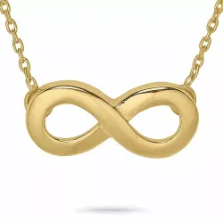 halsband i förgyllt silver med infinity hänge i förgyllt silver