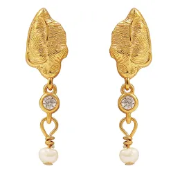 Hultquist Lorelei petite örhängen i förgyllt silver vit zirkon