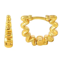 Hultquist Wavy creol i förgyllt silver