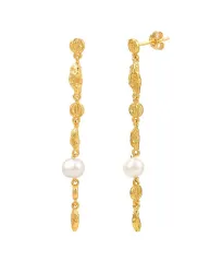 Hultquist Hazel långa örhängen i förgyllt silver