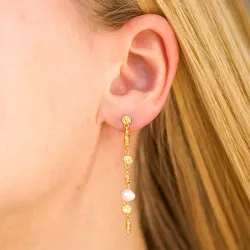 Hultquist Hazel långa örhängen i förgyllt silver