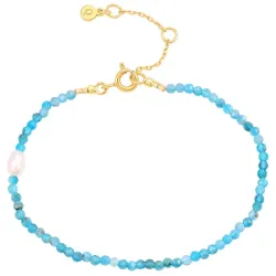 Hultquist Wren blå armband i förgyllt silver