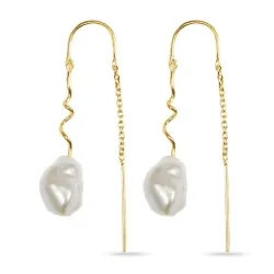 Hultquist Dione långa kedja örhängen i förgyllt silver