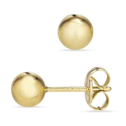 5 mm kula örhängestift i 9 karat guld