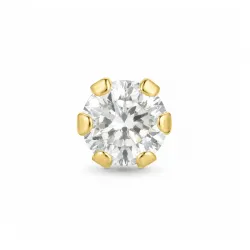 1/2 par örhäng i 9 karat guld med zirkon - Gold Collection