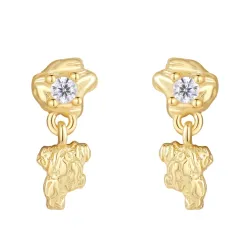 Nava Enya örhängen i förgyllt silver vit zirkon