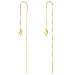 Nava Dhara kedja örhängen i förgyllt silver