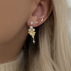 Nava Zola Petite örhängen i förgyllt silver