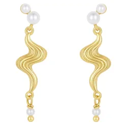 Nava Reviera örhängen i förgyllt silver