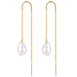 Nava Ananta kedja örhängen i förgyllt silver