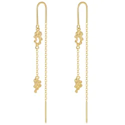 Nava Kaliya kedja örhängen i förgyllt silver