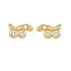 Nava Horea örhängen i förgyllt silver vit zirkon