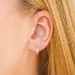 Nava Horus creol i förgyllt silver vit zirkon