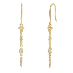 Nava Seth örhängen i förgyllt silver vit zirkon