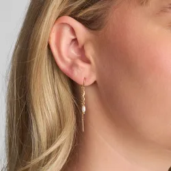 Studio Z Tangled pärla ear lines i förgyllt silver