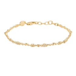 Studio Z Silica armband i förgyllt silver vit zirkon