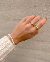 Studio Z Silica armband i förgyllt silver vit zirkon