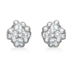 Studio Z Cluster zirkon örhängen i silver vit zirkon