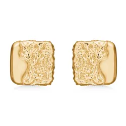 Studio Z Edge örhängen i förgyllt silver