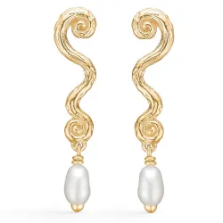 Studio Z Wave örhängen i förgyllt silver