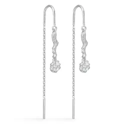 Studio Z Tangled kedja örhängen i silver vit zirkon