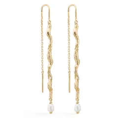 Studio Z Tangled kedja örhängen i förgyllt silver