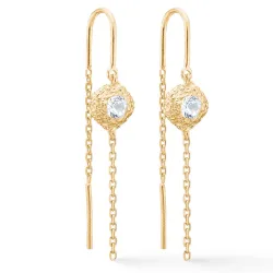 Studio Z Wild Cliff ear lines i förgyllt silver vit zirkon