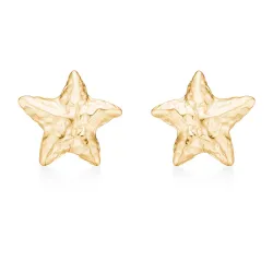 Studio Z Starfish Lustre örhängestift i förgyllt silver