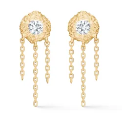 Studio Z Wild Cliff örhängestift i förgyllt silver vit zirkon