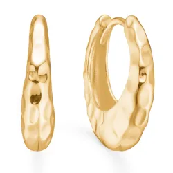 Studio Z Bumped creol i förgyllt silver